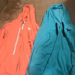 Two PINK sweatshirts